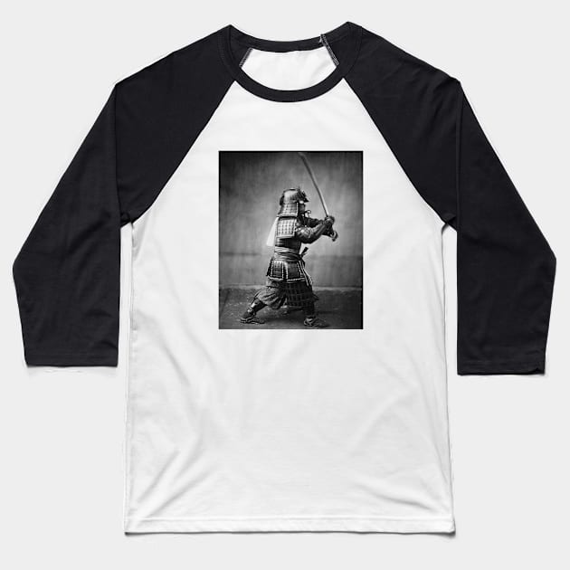 Samurai Warrior Japanese Traditional Dress Vintage Photography Gift Baseball T-Shirt by twizzler3b